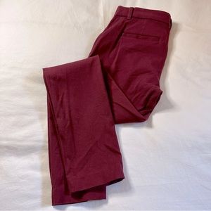 Gap No Stretch Skinny Ankle Pants Red Sz 0